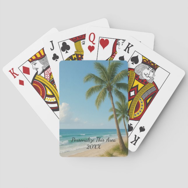 Your Text & Photo Customizable Playing Cards (Back)