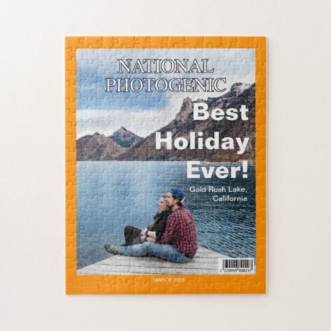 YOUR TEXT, PHOTO, Fun fake nature magazine cover, Jigsaw Puzzle (Vertical)