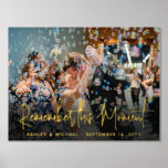 Your Text & Photo Wedding Remember this Moment Foil Prints<br><div class="desc">Add an elegant personalized touch to home decorations with a unique custom photo and quote gold foil print. Picture and all wording on this template are simple to personalize, including text that reads "Remember this Moment." (IMAGE PLACEMENT TIP: An easy way to center a photo exactly how you want is...</div>