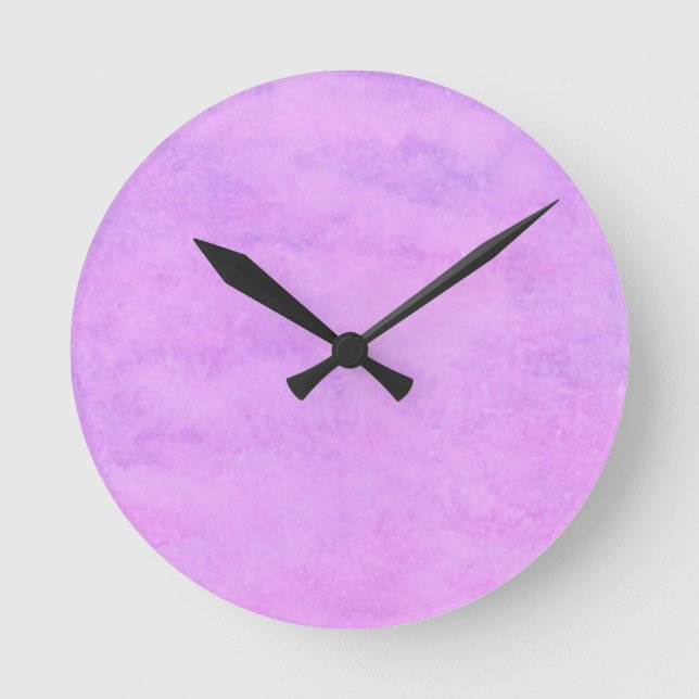 your text pink purple back ground round clock (Front)