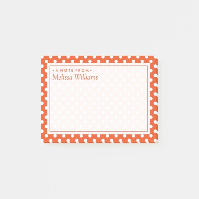 Your Text | Polka Dot Pattern Post-it Notes (Front)