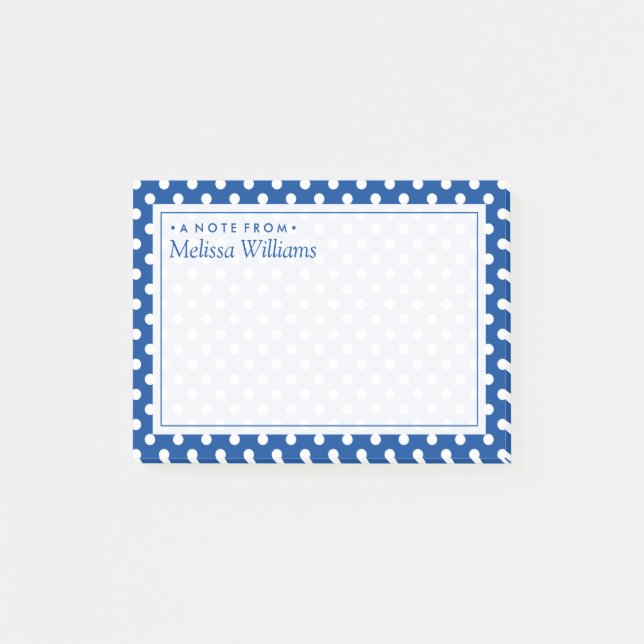 Your Text | Polka Dot Pattern Post-it Notes (Front)