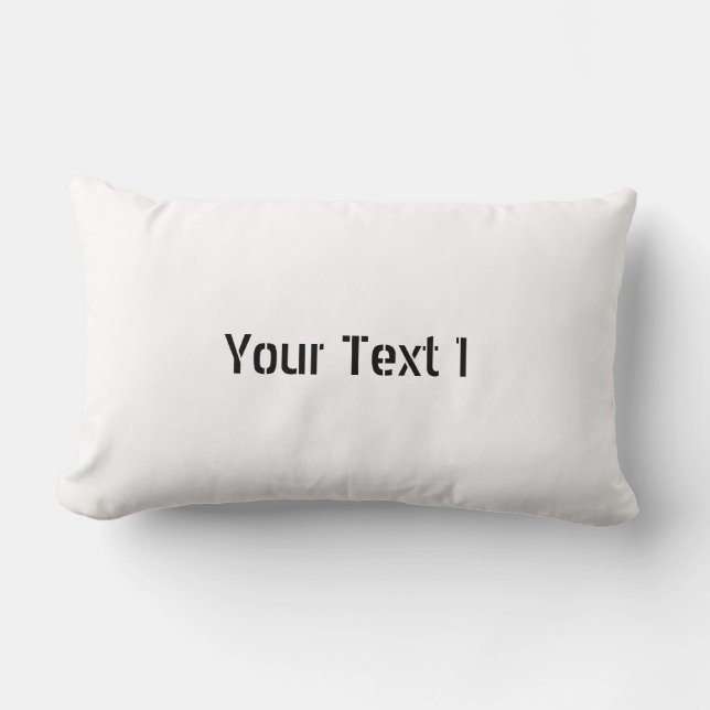 Your Text Printed Name Gifts Favors Newlyweds Lumbar Pillow (Front)