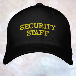 Your Text Security Staff Any Color Thread Embroidered Baseball Cap