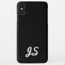 Your Text, Simple, Retro-Styled Script | Black iPhone XS Max Case