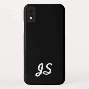 Your Text, Simple, Retro-Styled Script   Black iPhone XR Case