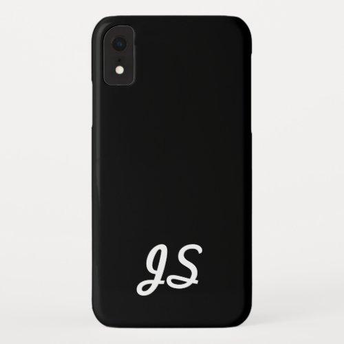 Your Text Simple Retro_Styled Script  Black iPhone XR Case