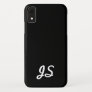 Your Text, Simple, Retro-Styled Script | Black iPhone XR Case