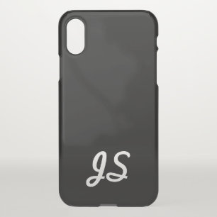 Your Text, Simple, Retro-Styled Script   Black iPhone XS Case