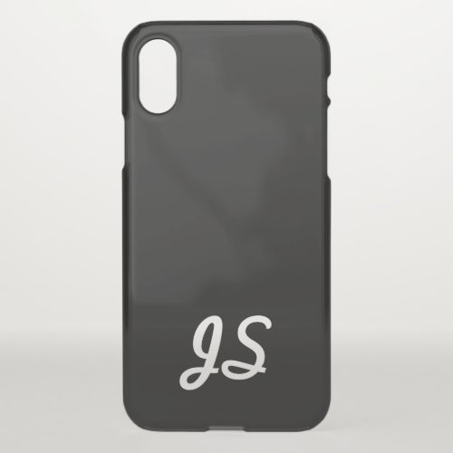 Your Text Simple Retro_Styled Script  Black iPhone XS Case