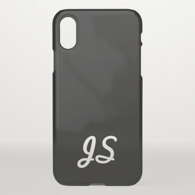 Your Text, Simple, Retro-Styled Script | Black Uncommon iPhone Case (Back)