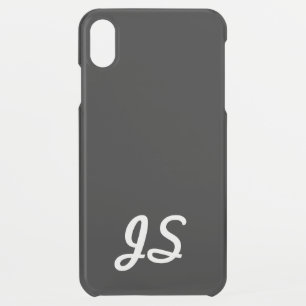Your Text, Simple, Retro-Styled Script Black iPhone XS Max Case