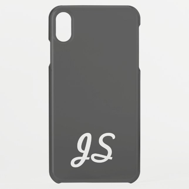 Your Text, Simple, Retro-Styled Script | Black Uncommon iPhone Case (Back)