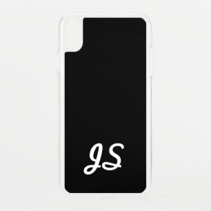 Your Text, Simple, Retro-Styled Script Black iPhone XS Max Case