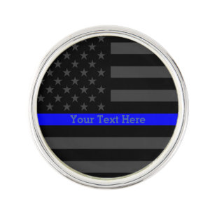 I Stand Behind Thin Blue Line American Pinback Button Pin Badge 