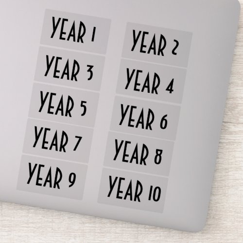 Your text transparent 1 to 10 sticker
