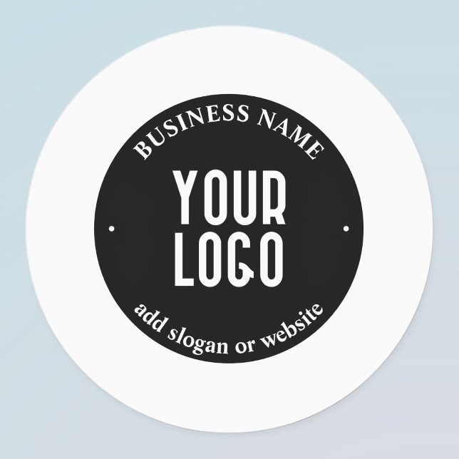 Your Text & Uploaded Logo | Editable Black & White Labels (Creator Uploaded)