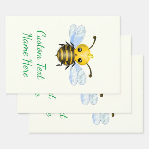 Your Text Wrapping Paper Sheets with Queen Bee