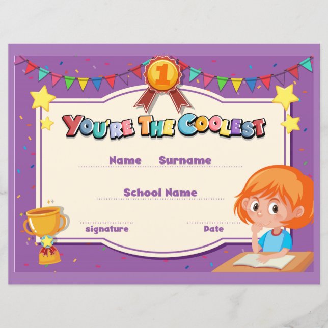 Your The Coolest Award  (Front)