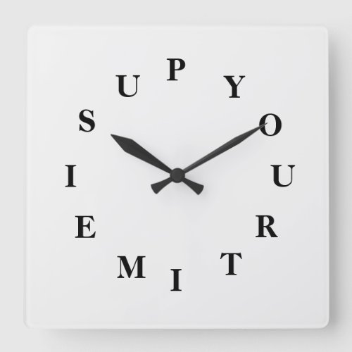 Your Time Is Up White Smoke Wall Clock by Janz