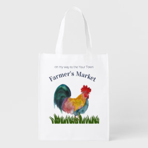 Your Town Farmer's Market Rooster Grocery Bag