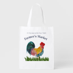 Your Town Farmer&#39;s Market Rooster Grocery Grocery Bag