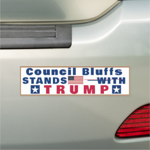(YOUR TOWN) Stands With TRUMP Car Magnet