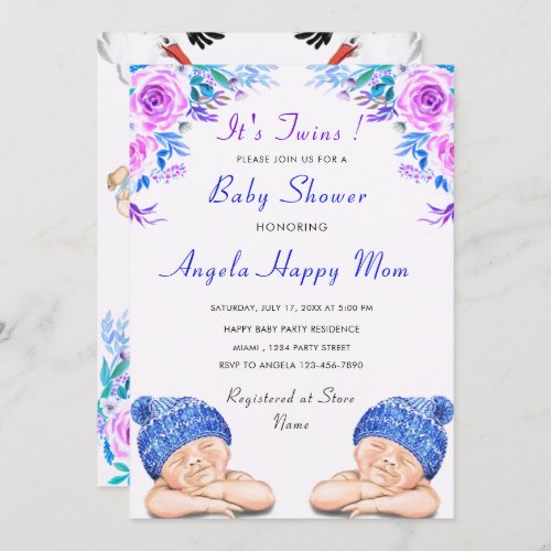 Your Twin Boys Baby Shower Invitation