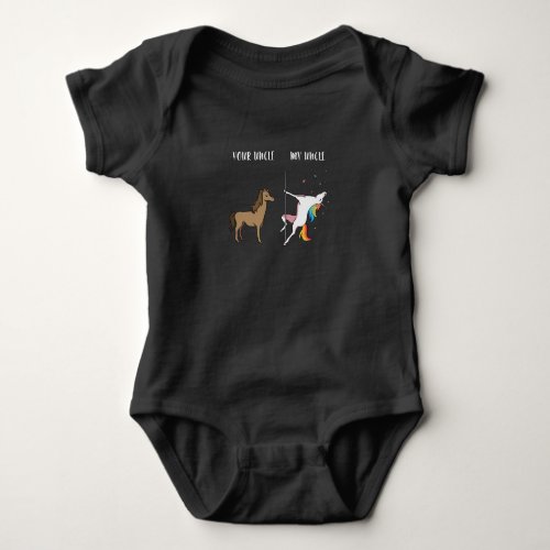 Your Uncle  My Uncle Unicorn Gift Funny Baby Bodysuit