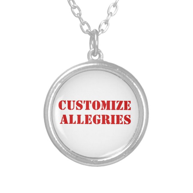 YOUR UNIQUE ALLERGIE SILVER PLATED NECKLACE (Front)
