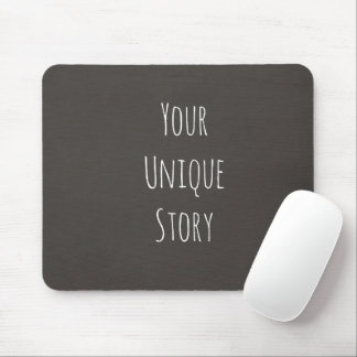 Your Unique Story Minimalist Dark Grey Mouse Pad, Pad