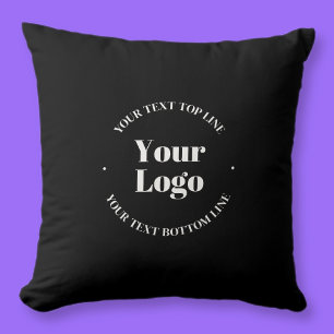 Your Uploaded Business Logo or other Design Throw Pillow