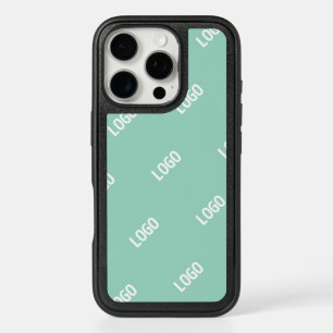 Your Uploaded Image or Logo Tiled Light Teal iPhone 16 Pro Case