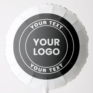 Your Uploaded Logo + Bold Circular Text Balloon