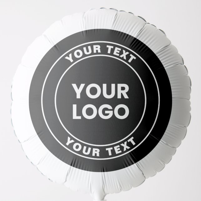 Your Uploaded Logo + Bold Circular Text  Balloon (Front)