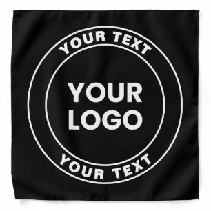 Your Uploaded Logo + Bold Circular Text Bandana