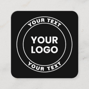 Your Uploaded Logo + Bold Circular Text Enclosure Card