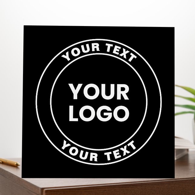 Your Uploaded Logo + Bold Circular Text  Foam Board (In Situ (Office))
