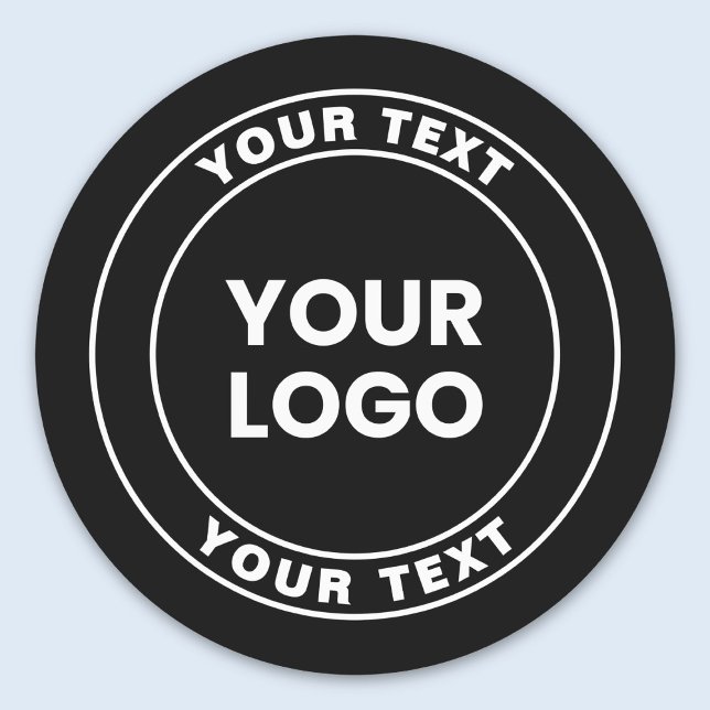 Your Uploaded Logo + Bold Circular Text  Labels (Creator Uploaded)