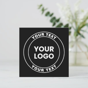 Your Uploaded Logo + Bold Circular Text Note Card