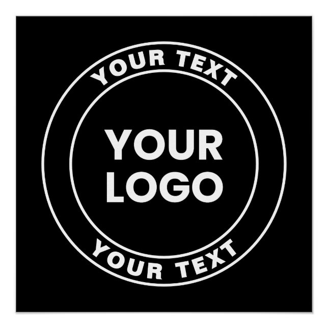 Your Uploaded Logo + Bold Circular Text  Poster (Front)
