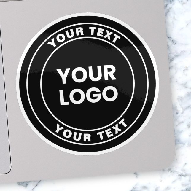 Your Uploaded Logo + Bold Circular Text  Sticker (Creator Uploaded)