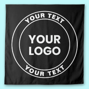 Your Uploaded Logo + Bold Circular Text Tapestry