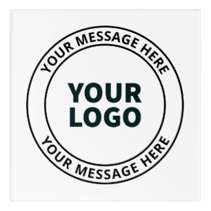 Your Uploaded Logo + Editable Circular Text  Acrylic Print