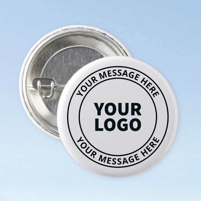 Your Uploaded Logo + Editable Circular Text  Button (Creator Uploaded)
