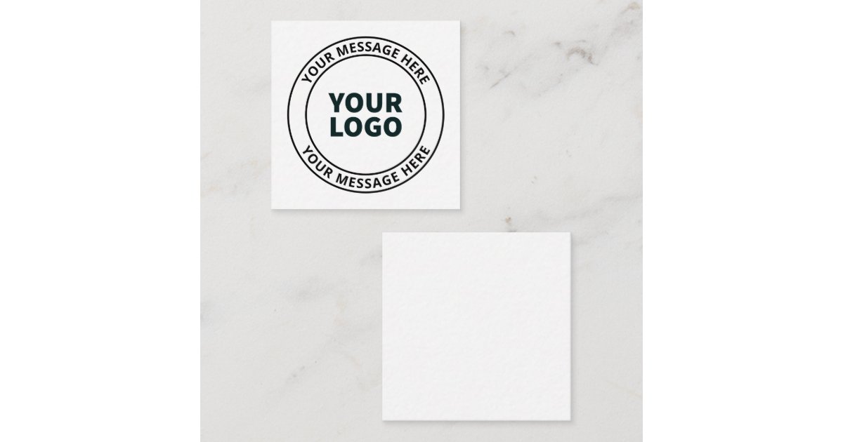 Your Uploaded Logo + Editable Circular Text Enclosure Card | Zazzle