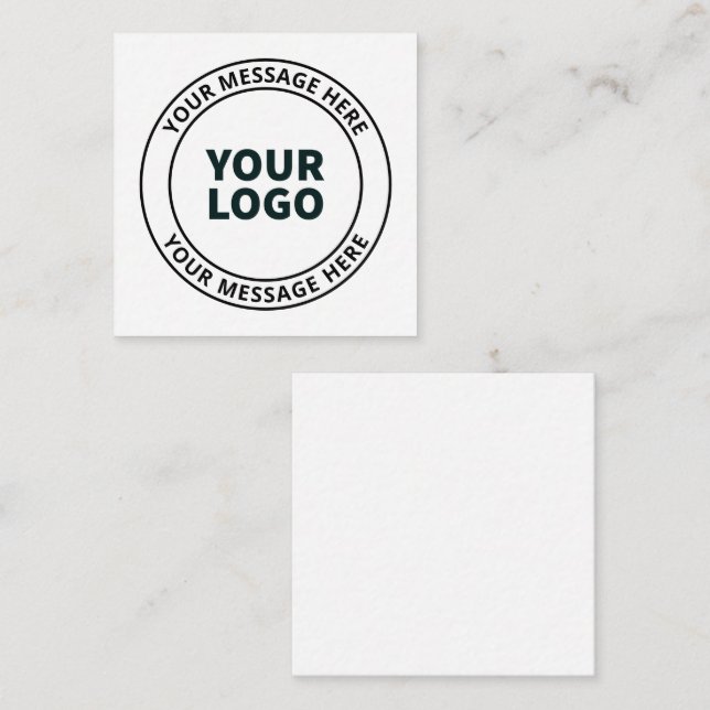 Your Uploaded Logo + Editable Circular Text  Enclosure Card (Front/Back)