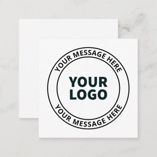 Your Uploaded Logo  Editable Circular Text  Enclosure Card