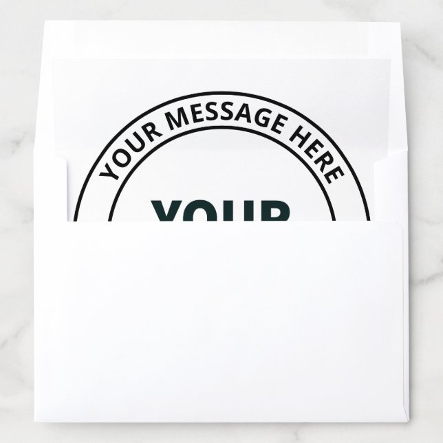 Your Uploaded Logo + Editable Circular Text  Envelope Liner (In Envelope)
