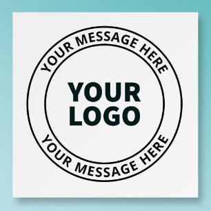 Your Uploaded Logo + Editable Circular Text Foam Board